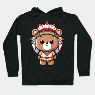 Cute Bear American Indian Kawaii Hoodie